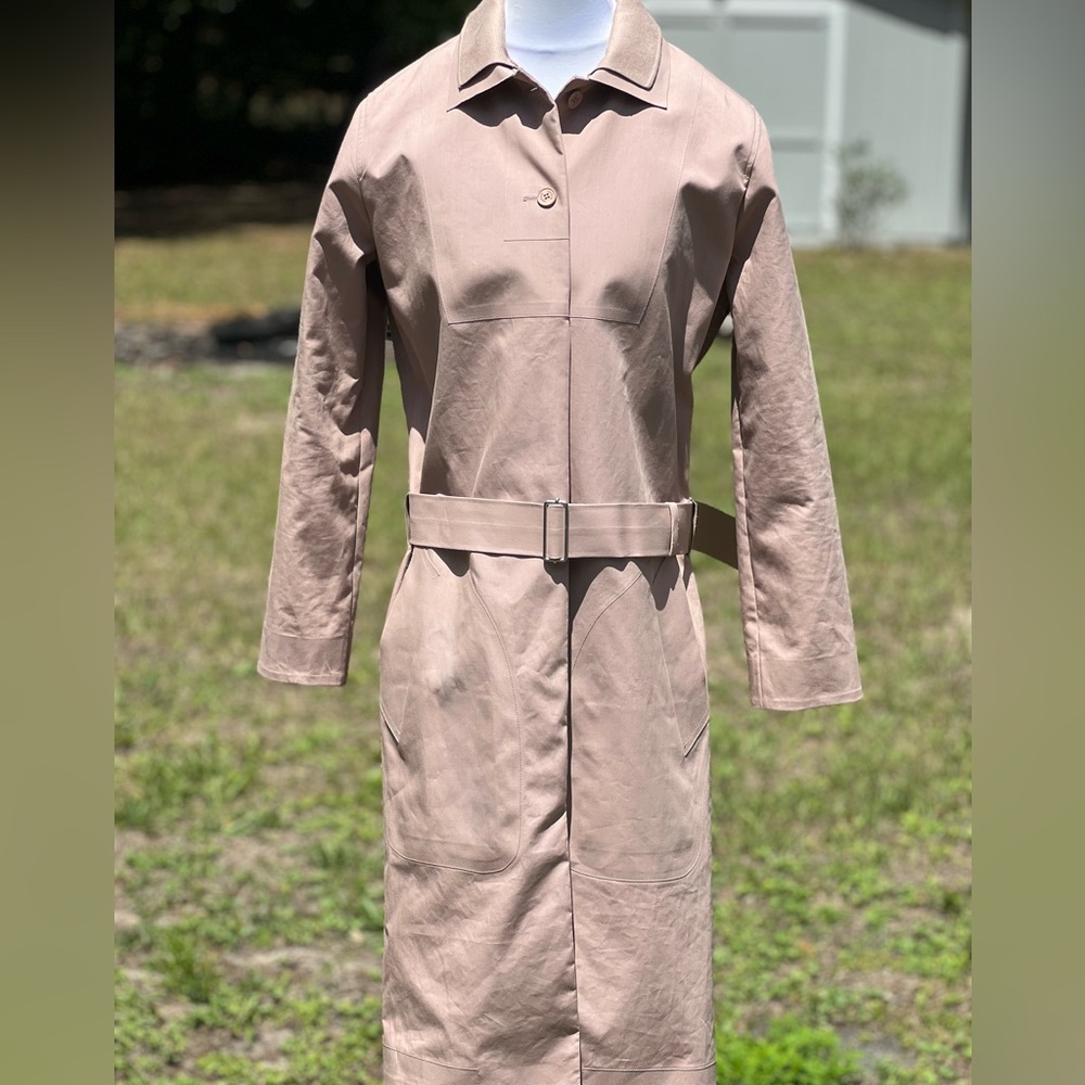 Authentic Lacoste Small 34 Rose Blush Pink Fashion Show Collection Trench Coat S